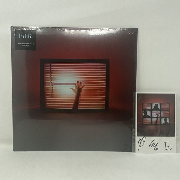 CHVRCHES - Screen Violence (LP)‎ Blue Vinyl Signed Art Card